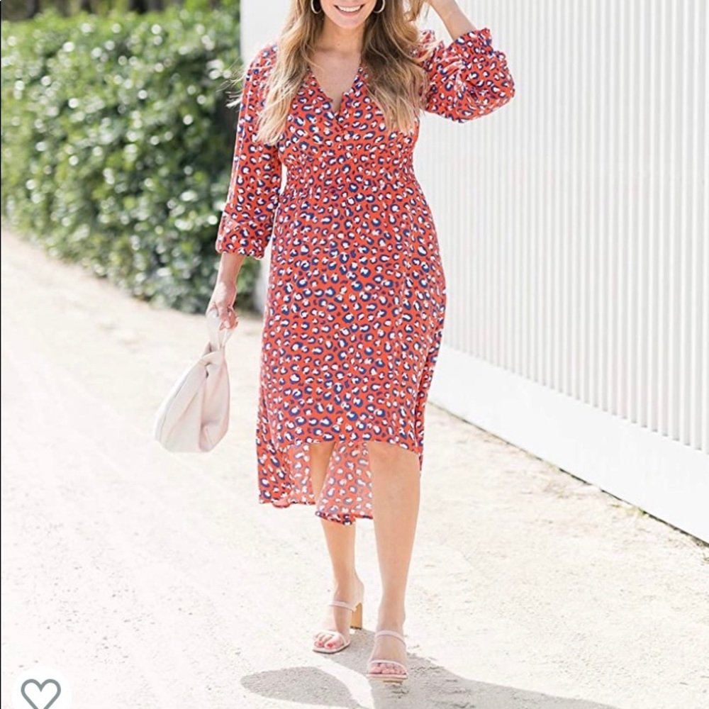 The Drop Grace Atwood red high low dress